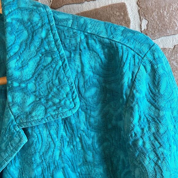 Focus Casual Life Womens Button Up Cotton Textured Jacket Size Medium - Picture 7 of 13